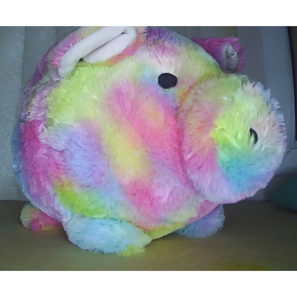 Tie Dye Plush Coin Piggy Bank Pig Pastel Stuffed Round Animal Your Zone Brand